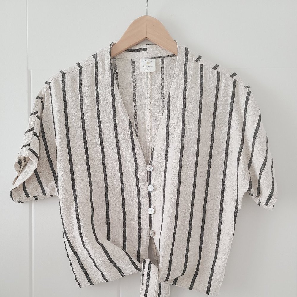 Tie Front Button Up